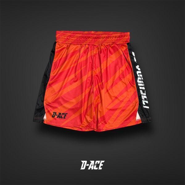 D-ACE DYG膝上短版開衩球褲(閃電橘) Jersey、衣服、球衣、籃球衣、雙面穿球衣、服飾、穿搭、潮流、籃球、迪艾斯、設計、台灣