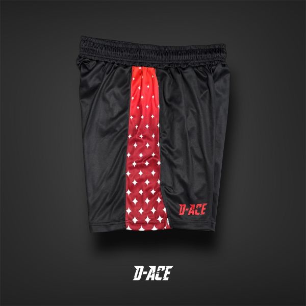 D-ACE DYG膝上短版開衩球褲(星空橘黑) Jersey、衣服、球衣、籃球衣、雙面穿球衣、服飾、穿搭、潮流、籃球、迪艾斯、設計、台灣