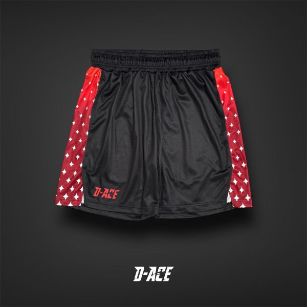 D-ACE DYG膝上短版開衩球褲(星空橘黑) Jersey、衣服、球衣、籃球衣、雙面穿球衣、服飾、穿搭、潮流、籃球、迪艾斯、設計、台灣