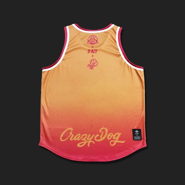 D-ACE瘋狗你好帥單面球衣(橘漸層) Jersey、衣服、球衣、籃球衣、雙面穿球衣、服飾、穿搭、潮流、籃球、迪艾斯、設計、台灣
