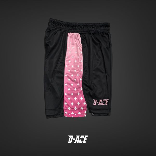 D-ACE GALAXY膝上短版開衩球褲(星空粉) Jersey、衣服、球衣、籃球衣、雙面穿球衣、服飾、穿搭、潮流、籃球、迪艾斯、設計、台灣