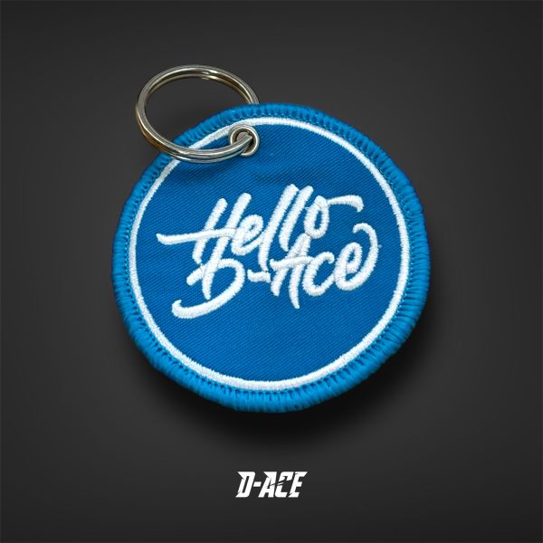 HELLO D-ACE布徽章鑰匙圈(水藍) 鑰匙圈、迪艾斯、配件、台灣隊長、DS、D-ACE、KEY