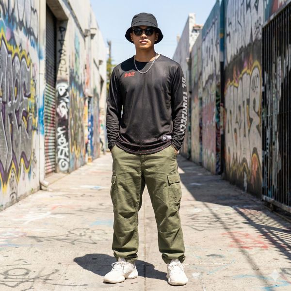 D-ACE DYG你好帥熱昇華排汗長袖TEE(黑) 帽踢  電繡帽踢  迪艾斯  電繡  衣服  潮牌  穿搭  hoodie  DS 長袖 棉長袖