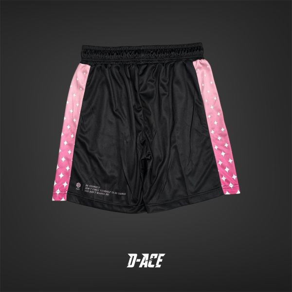 D-ACE GALAXY膝上短版開衩球褲(星空粉) Jersey、衣服、球衣、籃球衣、雙面穿球衣、服飾、穿搭、潮流、籃球、迪艾斯、設計、台灣