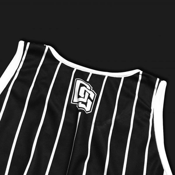 復古條文你好帥單面穿球衣(尊爵黑) Jersey、衣服、球衣、籃球衣、雙面穿球衣、服飾、穿搭、潮流、籃球、迪艾斯、設計、台灣