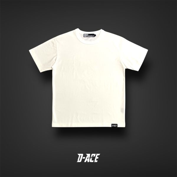 D-ACE涼感高磅數微落肩素TEE (白) 踢恤、落肩踢恤、T-SHIRT、OVERSIZE、TEE、衣服、高磅數、重磅數、穿搭、迪艾斯、DS、DACE、服飾、穿搭、潮流