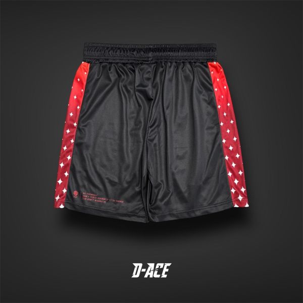 D-ACE DYG膝上短版開衩球褲(星空橘黑) Jersey、衣服、球衣、籃球衣、雙面穿球衣、服飾、穿搭、潮流、籃球、迪艾斯、設計、台灣