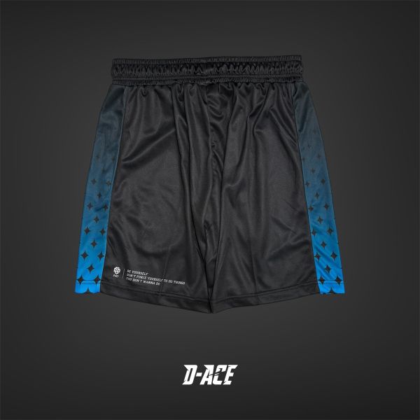 D-ACE GALAXY膝上短版開衩球褲(星空藍) Jersey、衣服、球衣、籃球衣、雙面穿球衣、服飾、穿搭、潮流、籃球、迪艾斯、設計、台灣