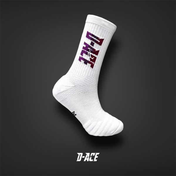 D-ACE漸層logo襪(紫羅蘭) 襪子、運動襪、台灣隊長、迪艾斯、籃球襪、socks、dace、ds