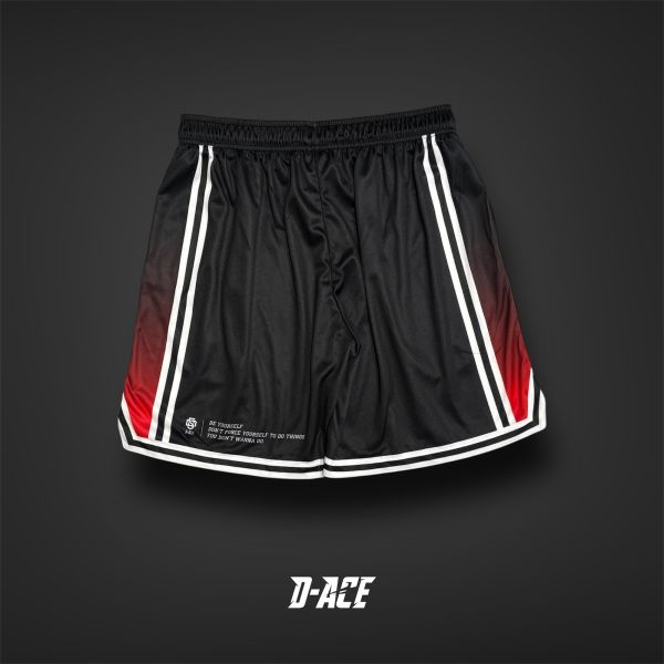 D-ACE你好帥球褲(黑紅) Jersey、衣服、球衣、籃球衣、雙面穿球衣、服飾、穿搭、潮流、籃球、迪艾斯、設計、台灣