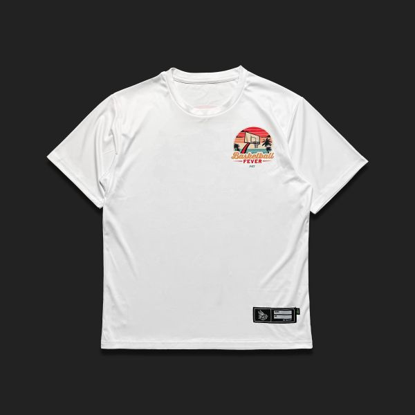 D-ACE BASKETBALL FEVER熱昇華TEE (白) 踢恤、落肩踢恤、T-SHIRT、OVERSIZE、TEE、衣服、高磅數、重磅數、穿搭、迪艾斯、DS、DACE、服飾、穿搭、潮流