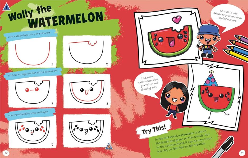 DK Draw with Art for Kids Hub Cute and Funny Foods(畫出有趣的食物：Art for Kids Hub 教你玩繪畫) 