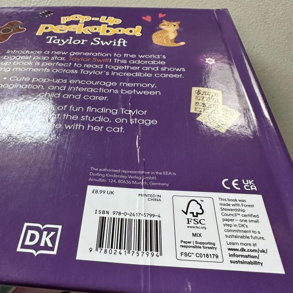 (微恙)DK Pop-Up Peekaboo! Taylor Swift(躲貓貓大翻頁立體書：泰勒絲) 