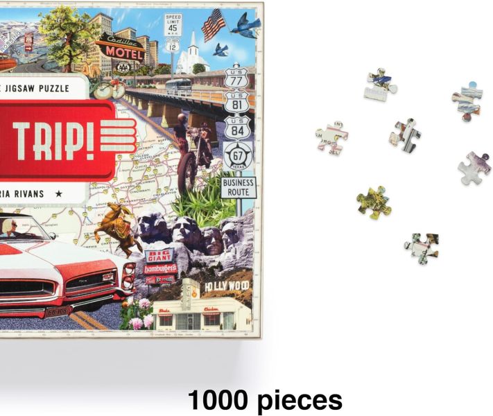 Road Trip!: A 1000-Piece Jigsaw Puzzle(1,000片拼圖：美國公路旅行) 