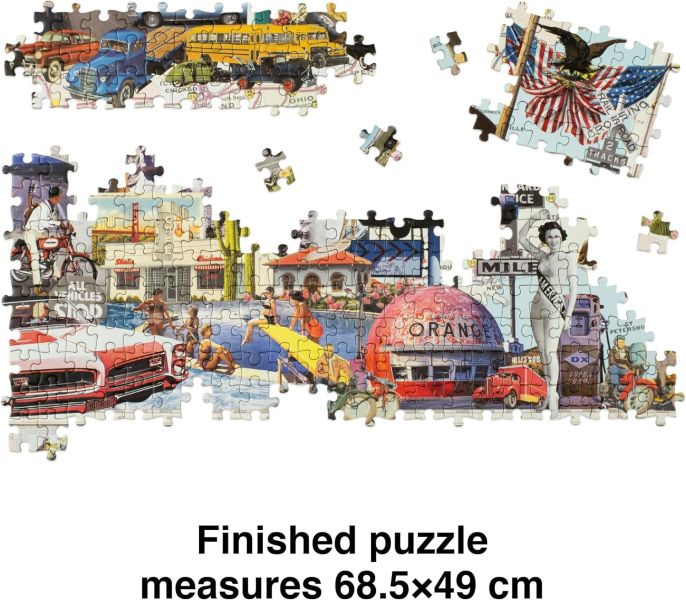 Road Trip!: A 1000-Piece Jigsaw Puzzle(1,000片拼圖：美國公路旅行) 