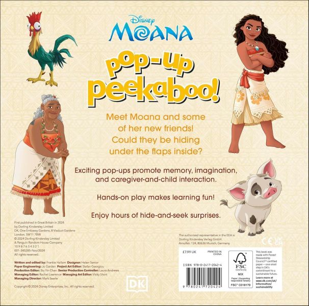 DK Pop-Up Peekaboo! Disney Moana(躲貓貓大翻頁立體書：海洋奇緣) 