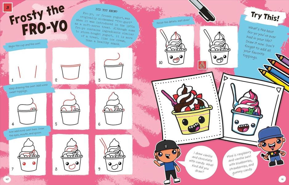 DK Draw with Art for Kids Hub Cute and Funny Foods(畫出有趣的食物：Art for Kids Hub 教你玩繪畫) 