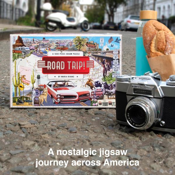 Road Trip!: A 1000-Piece Jigsaw Puzzle(1,000片拼圖：美國公路旅行) 