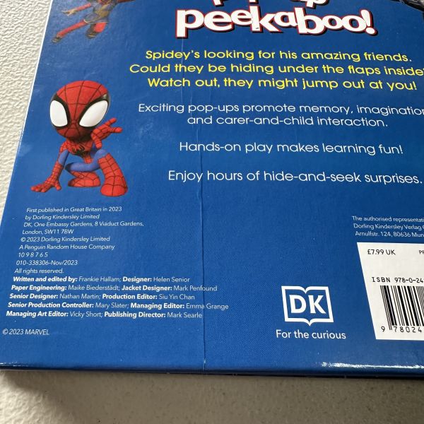 (微恙)Pop-Up Peekaboo! Marvel Spidey and his Amazing Friends(躲貓貓大翻頁立體書：蜘蛛人和他的驚奇朋友) 