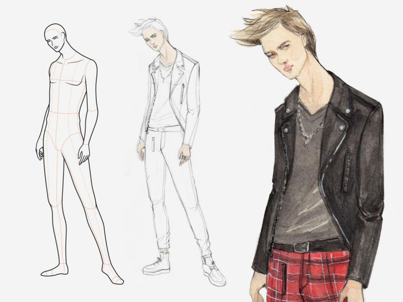 Poses for Fashion Illustration Men Edition (時尚插畫的人體姿勢模板：男性模特兒) 