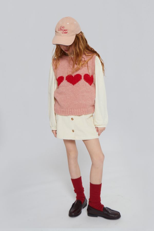 MIPOUNET Cuore Corduroy Mini Skirt 燈芯絨短裙 - Ecru MIPOUNET,童裝,短裙,燈芯絨,歐美童裝,選品