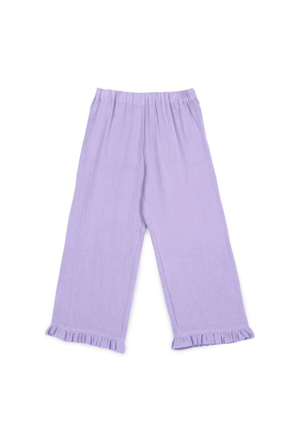 MIPOUNET Elise Muslin Ruffle Pant 棉紗長褲 - Lilac 