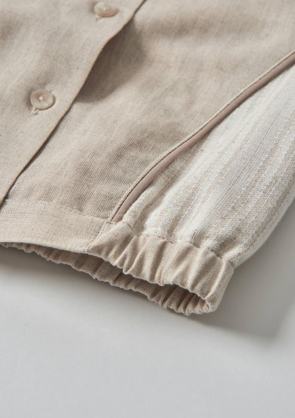 Popelin Silver lurex top with side panels 無袖短版上衣 