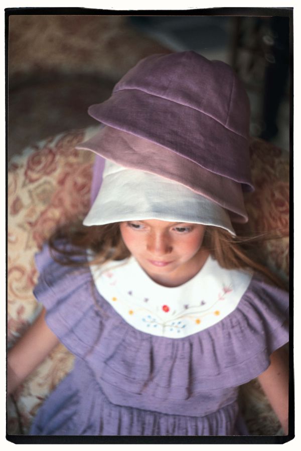 Popelin Linen Hat 棉麻綁帶帽 - Pink 