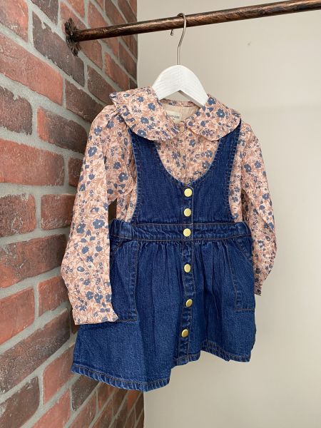 Louis Louise Tunic Baby Doll 上衣 - Cotton Veil Vintage Flower 