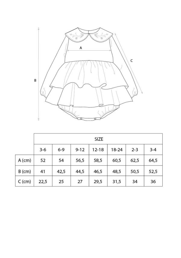 Popelin Romper Suit with Frill 連身裙 - Off-white Gingham 