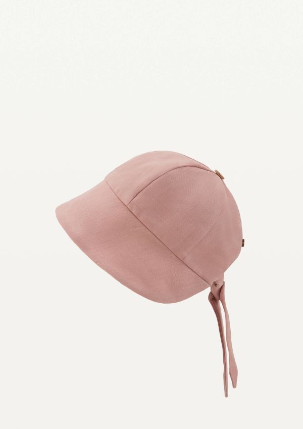 Popelin Linen Hat 棉麻綁帶帽 - Pink 