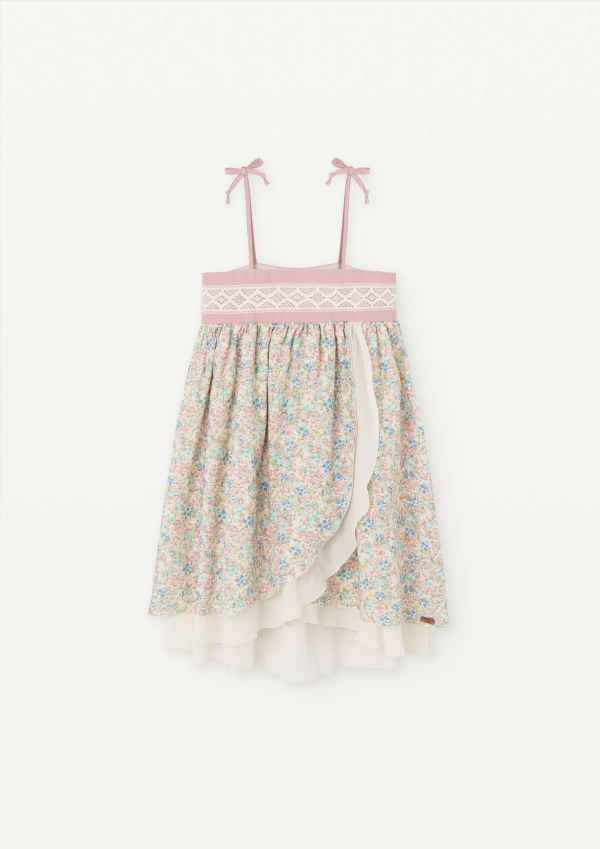 Popelin Double Layer Dress 細肩洋裝 - Multi-coloured floral 