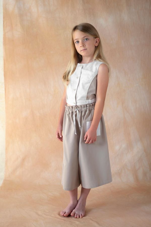 Popelin Taupe Long Bermuda Shorts 百慕達寬褲 