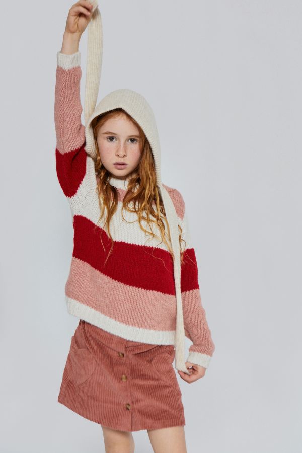 MIPOUNET Cuore Corduroy Mini Skirt 燈芯絨短裙 - Faded Rose MIPOUNET,童裝,短裙,燈芯絨,歐美童裝,選品