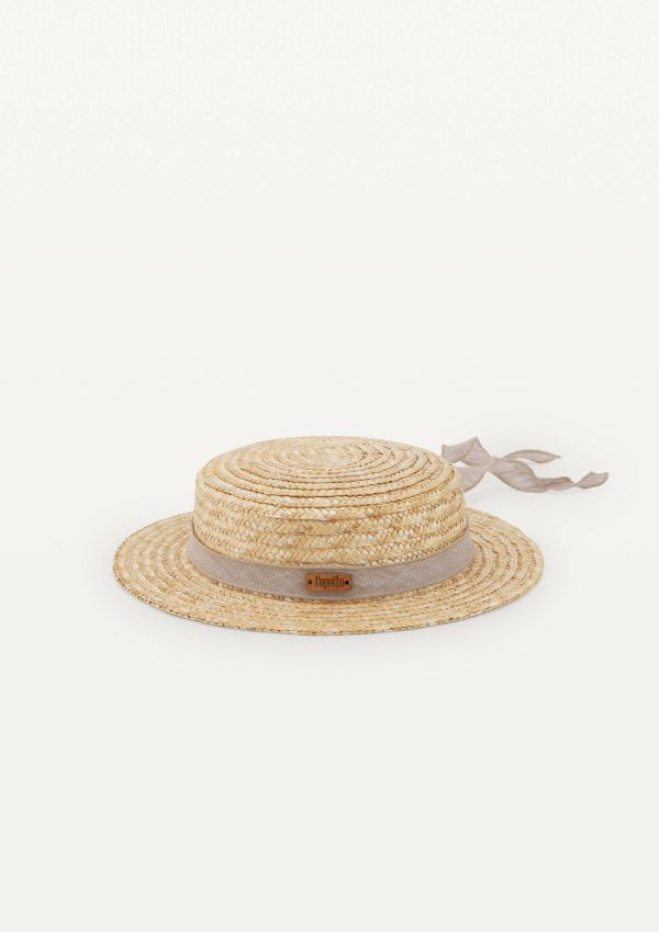Popelin Natural Straw Hat 編織草帽 - Sand 