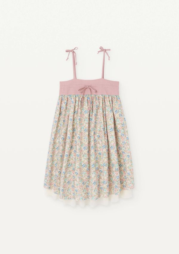 Popelin Double Layer Dress 細肩洋裝 - Multi-coloured floral 