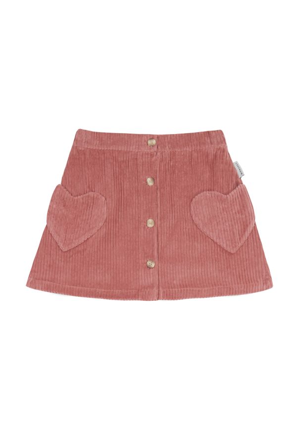 MIPOUNET Cuore Corduroy Mini Skirt 燈芯絨短裙 - Faded Rose MIPOUNET,童裝,短裙,燈芯絨,歐美童裝,選品