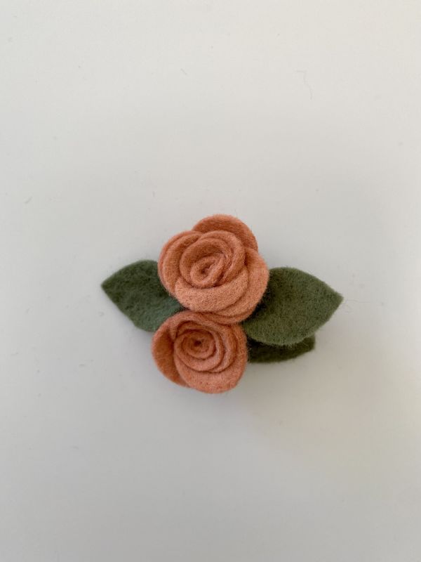 Felt Me Knot Dainty Roses 玫瑰髮夾 - Pink Grapefruit 