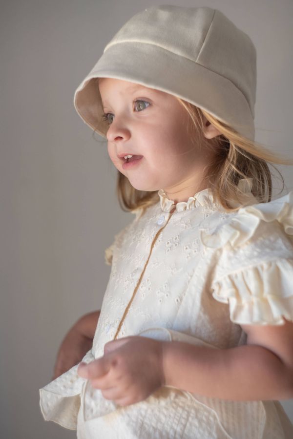 Popelin Linen Hat 棉麻綁帶帽 - Off-white 
