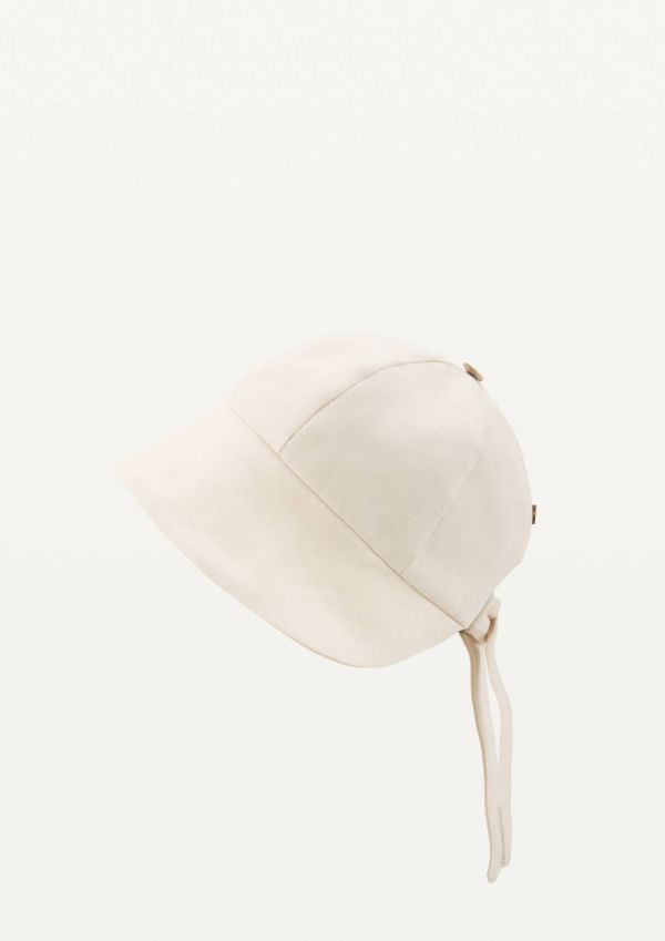 Popelin Linen Hat 棉麻綁帶帽 - Off-white 