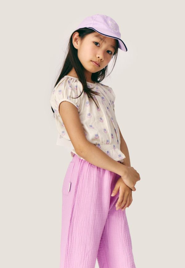 MIPOUNET Elise Muslin Ruffle Pant 棉紗長褲 - Pink 
