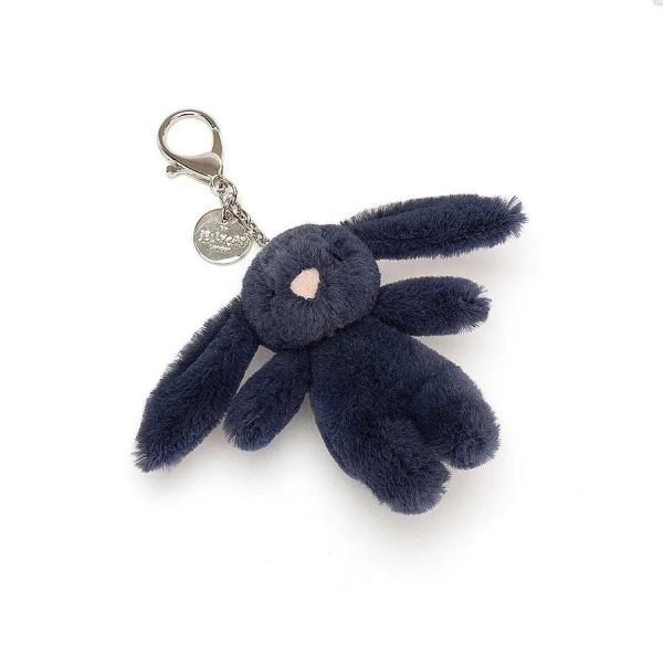 Jellycat Bashful Navy Bunny Bag Charm吊飾/鑰匙圈 - 經典低調藍 