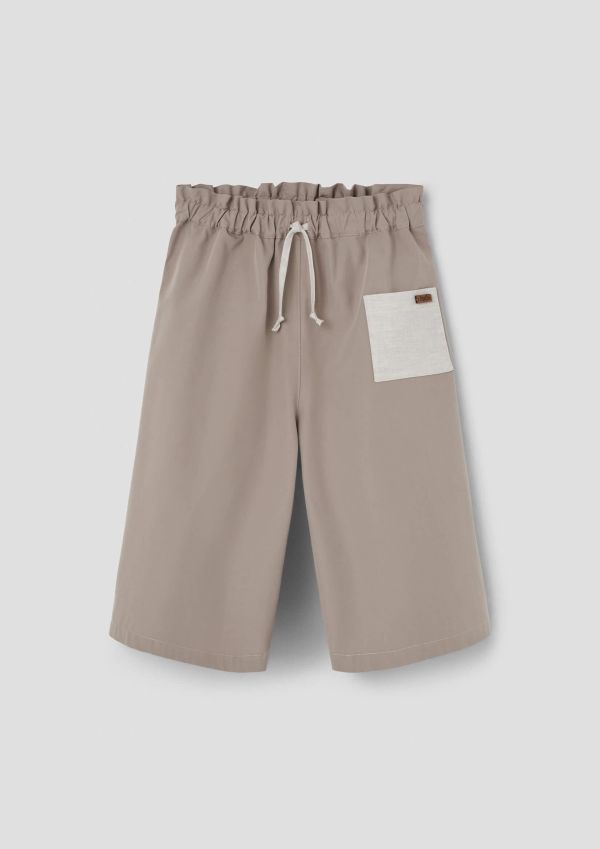 Popelin Taupe Long Bermuda Shorts 百慕達寬褲 