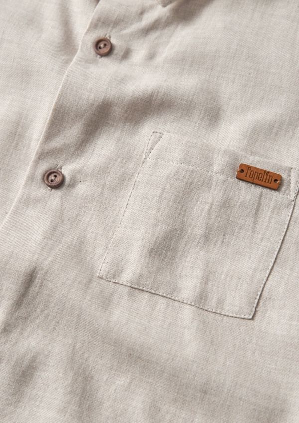 Popelin Shirt with Collar 沙色襯衫 - Sand 