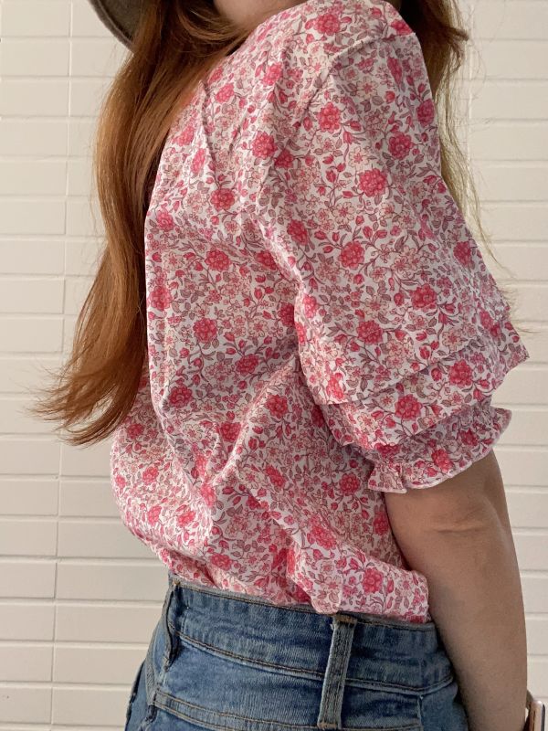 Petite Lucette Cecile Woman Blouse 大人短袖上衣 - Dalia Cerise 