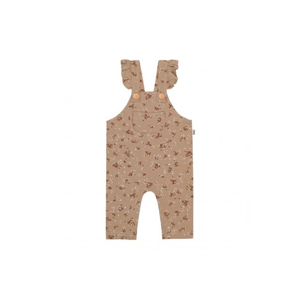 House of Jamie Baby Girls Dungaree - Golden Sesame & Brick Floral 