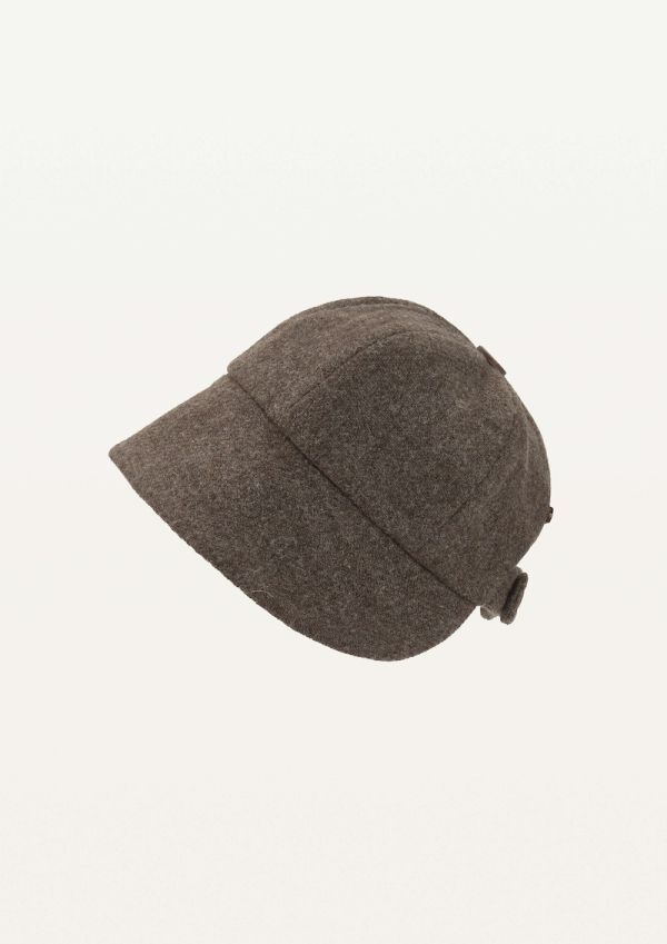 Popelin Woollen Peaked Bonnet 復古羊毛報童帽 - Brown 