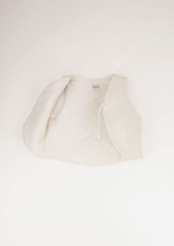 Popelin Woollen Mini Waistcoat 混羊毛背心 - Off-white 