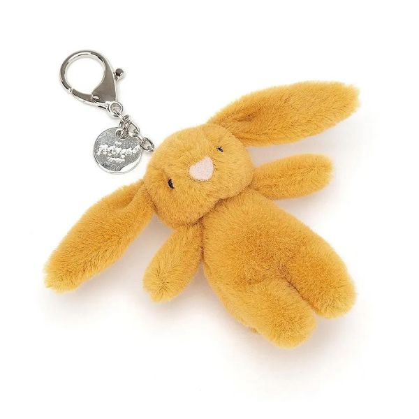 Jellycat Bashful Saffron Bunny Bag Charm吊飾/鑰匙圈 - 經典大地黃 