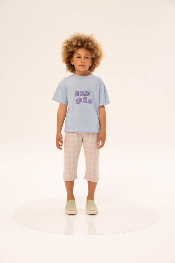 Wander and Wonder Baggy Capri Pants 格紋寬褲 